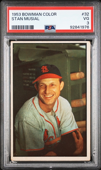 1953 Bowman Color #32 Stan Musial - PSA 3(VG)